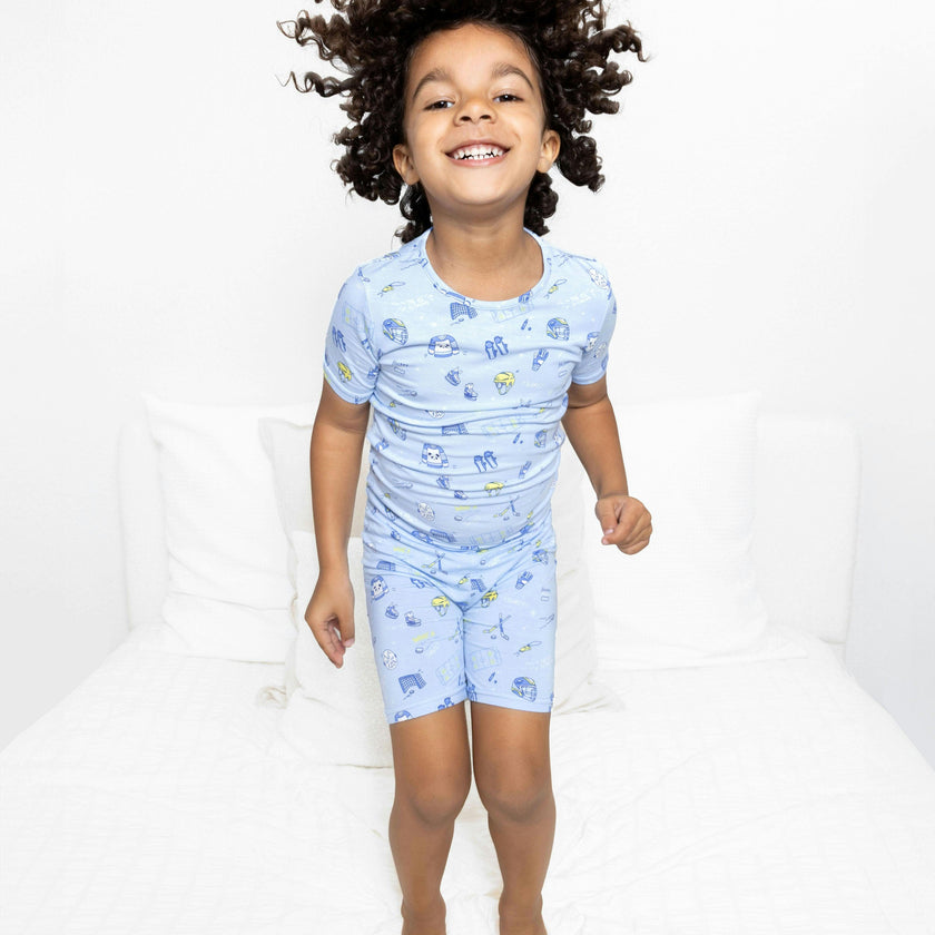 Hockey Bamboo Kids Pajama Short Set