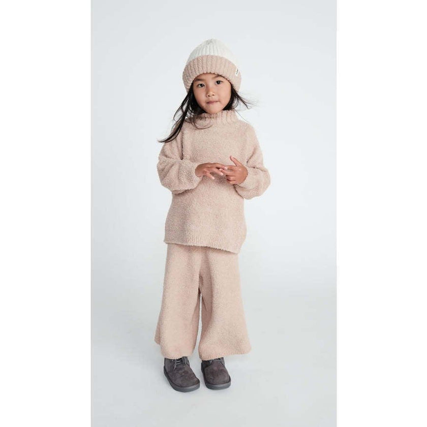 Baby Girls Fuzzy Wide Leg Relaxed Fit Pants