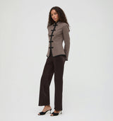 The Valerie Jacket -  Chocolate Herringbone