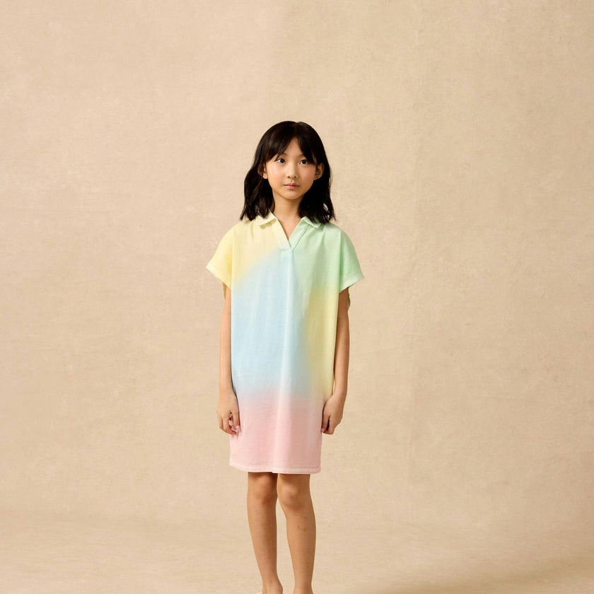 Organic Tunic Dress in Rainbow Sherbet