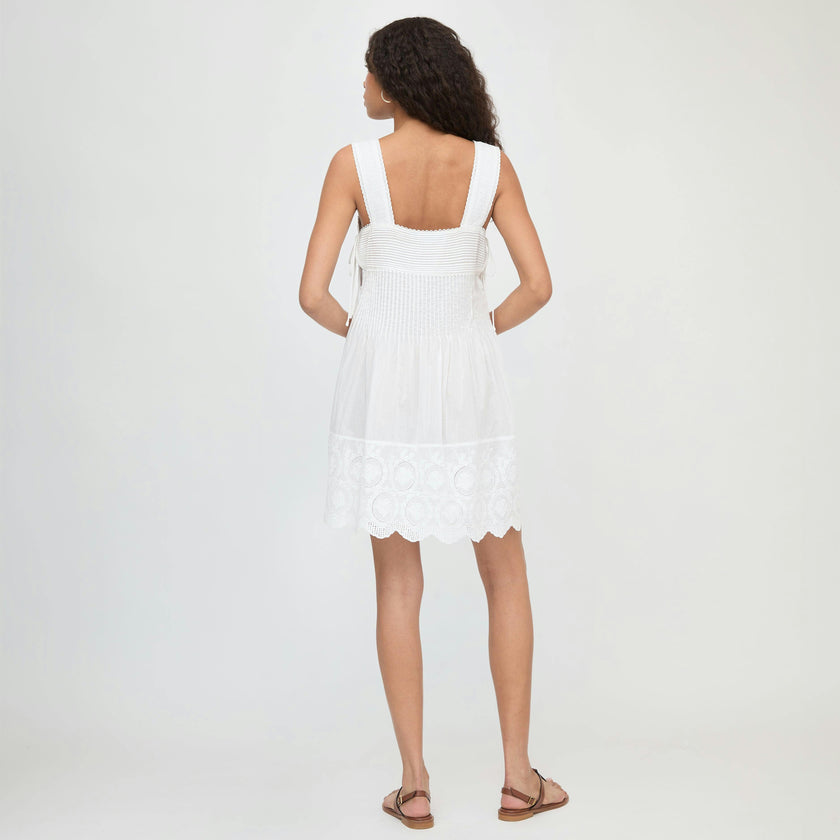 The Lux Mini Nightgown - White Washed Voile