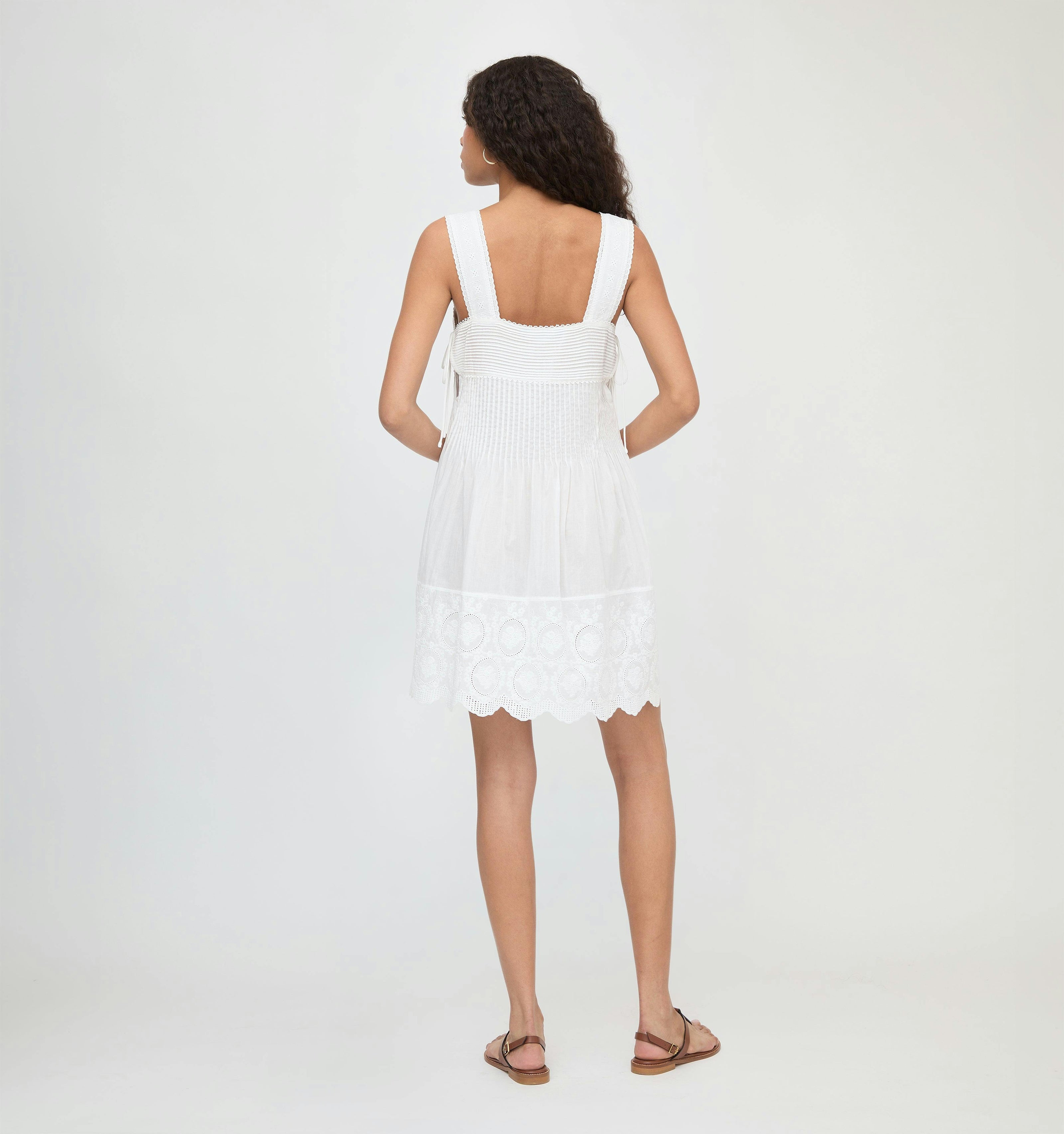 The Lux Mini Nightgown - White Washed Voile