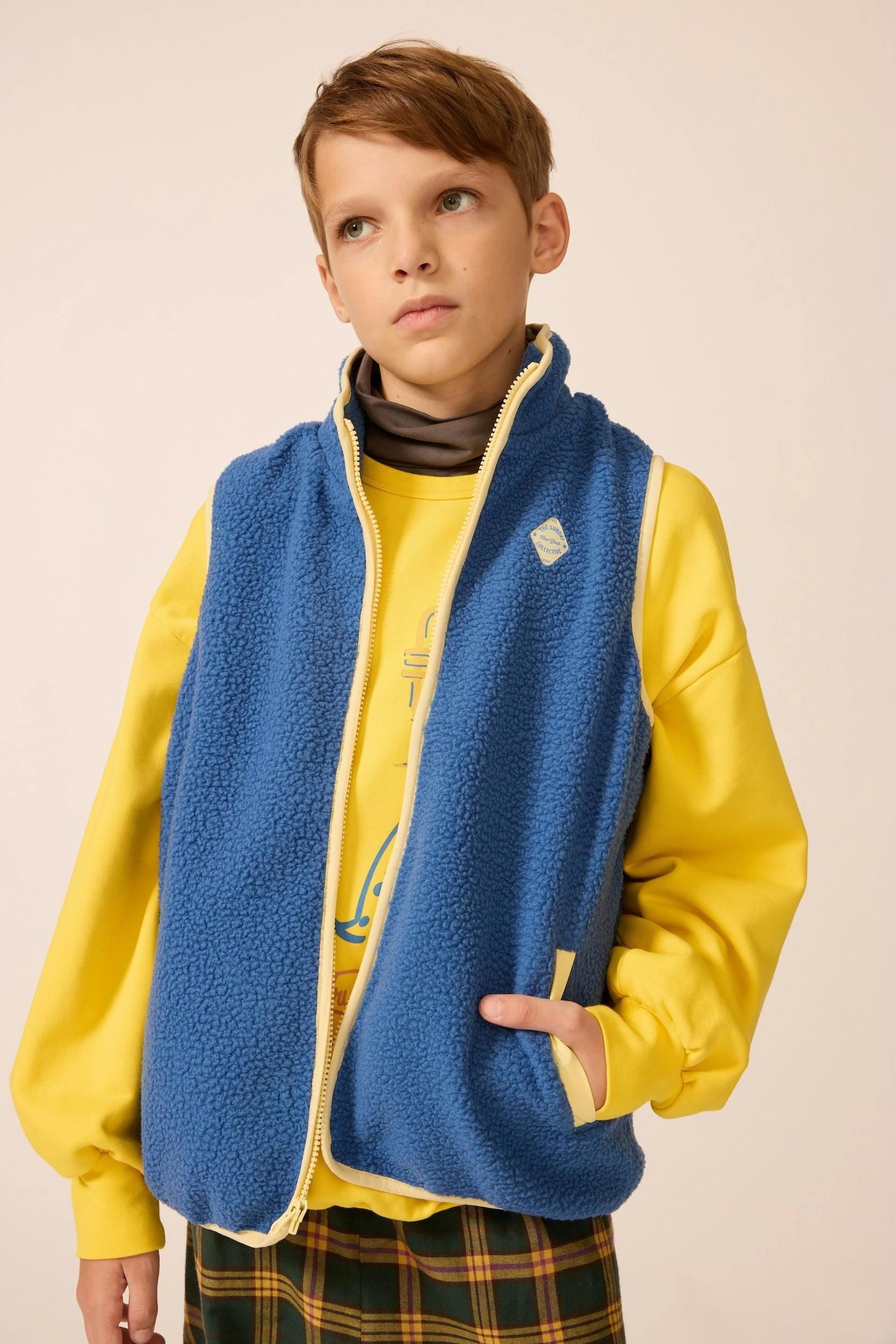 Polar Fleece Vest in Blue Note