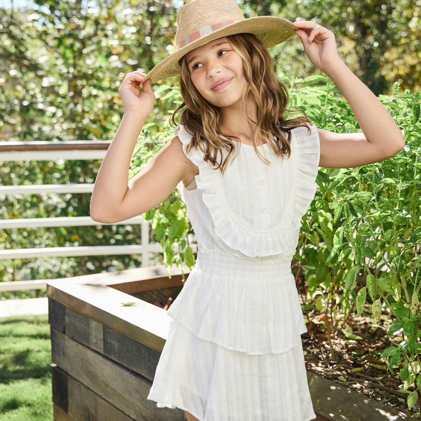 Jane Dress White/Gold