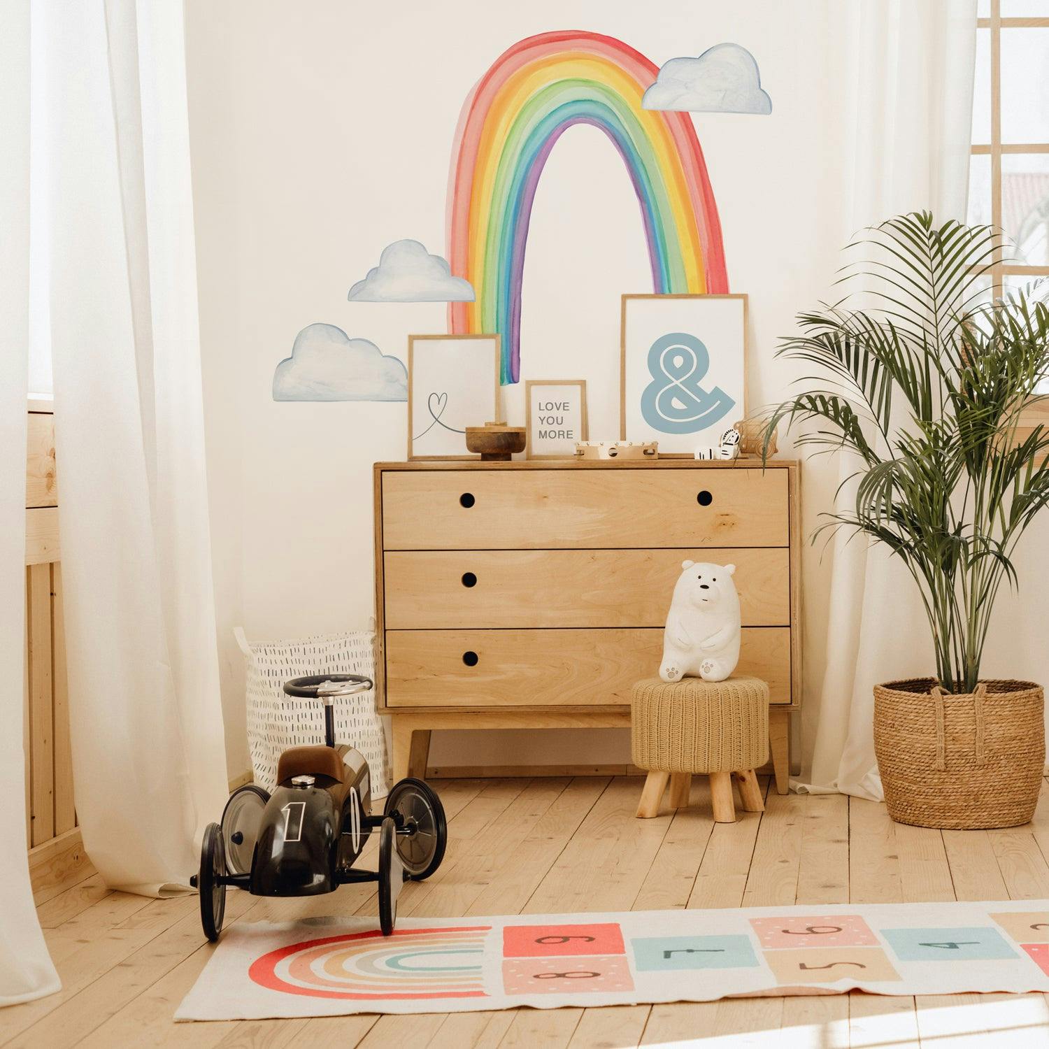 Watercolor Rainbow • Medium • Peel-and-Stick Wall Decals