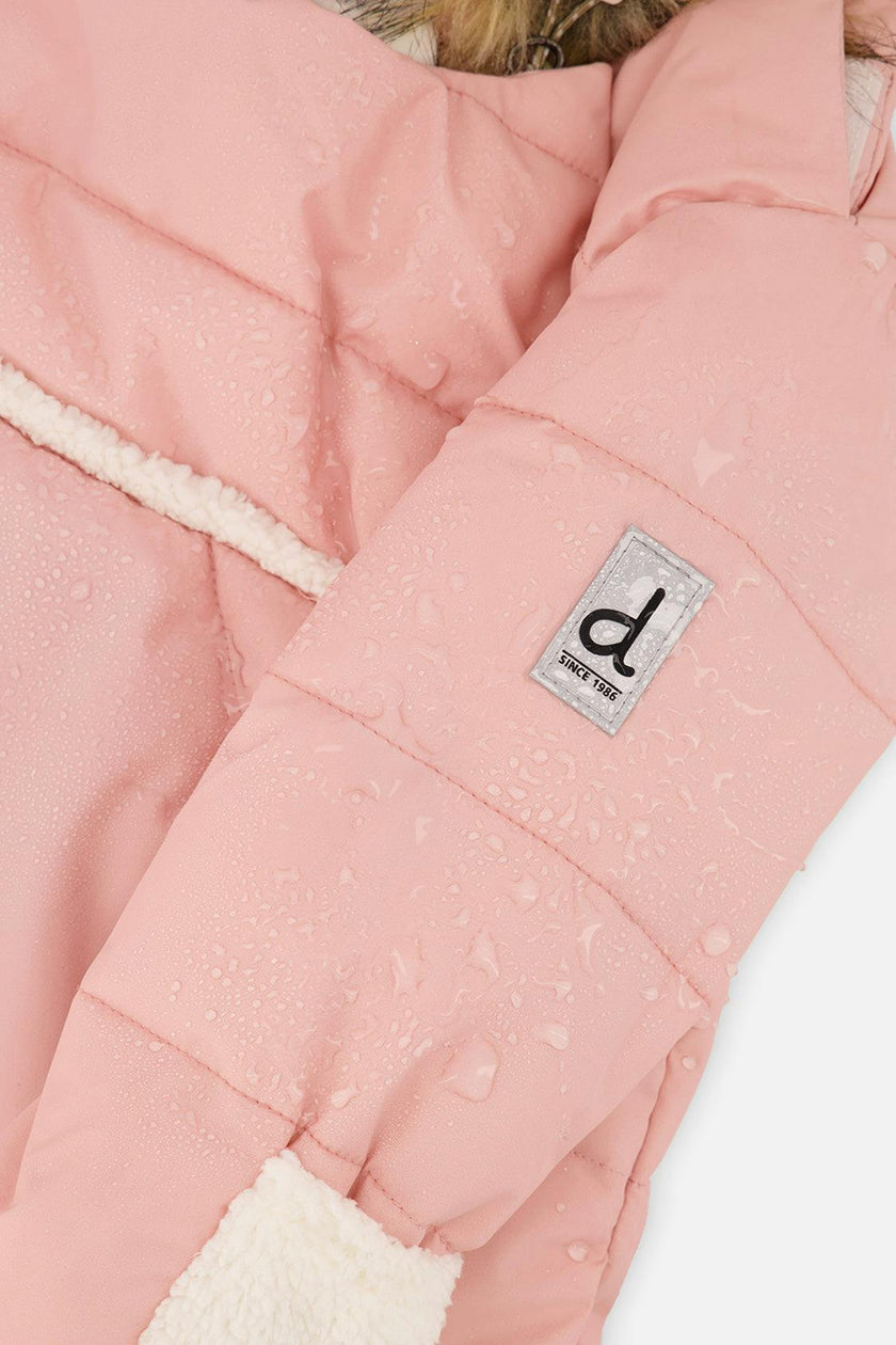 Baby Snug One Piece Snowsuit Adapted For Car Seats Pale Dusty Pink