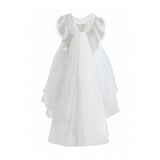 White Novalie Layered Tulle Dress