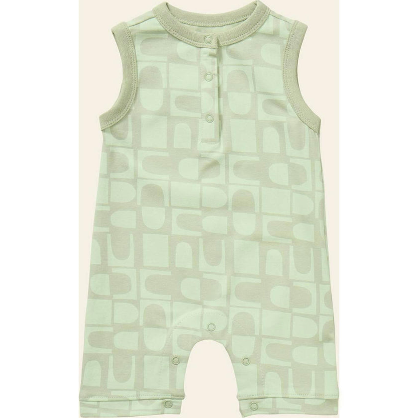 Printed Henley Romper
