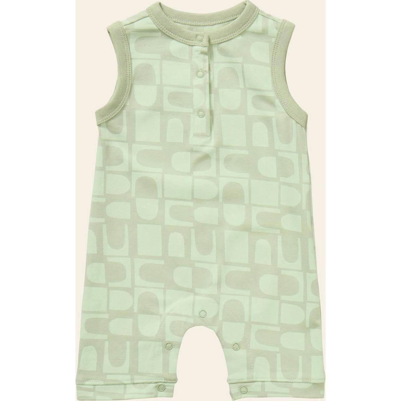 Printed Henley Romper