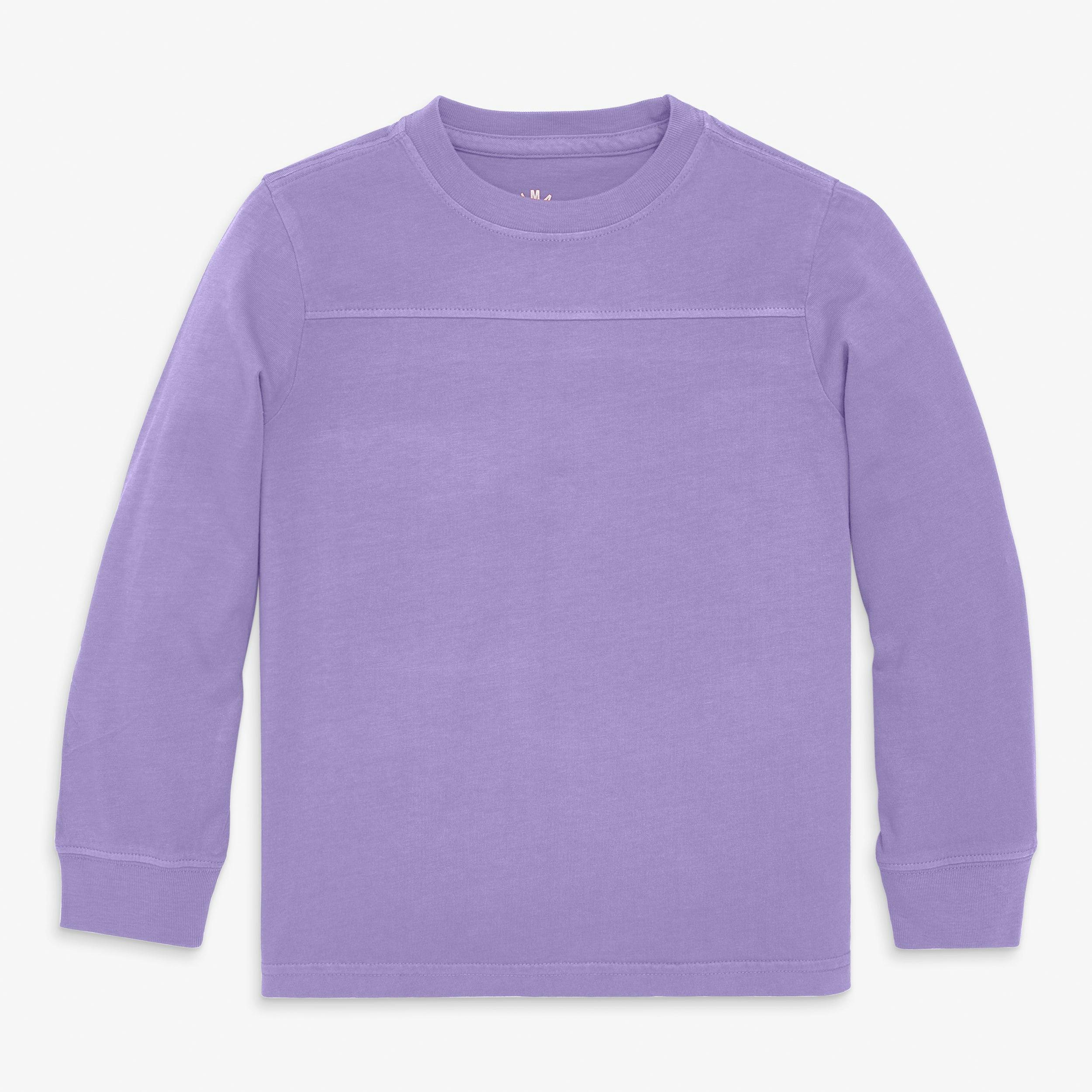 Kids long sleeve garment-dyed varsity tee