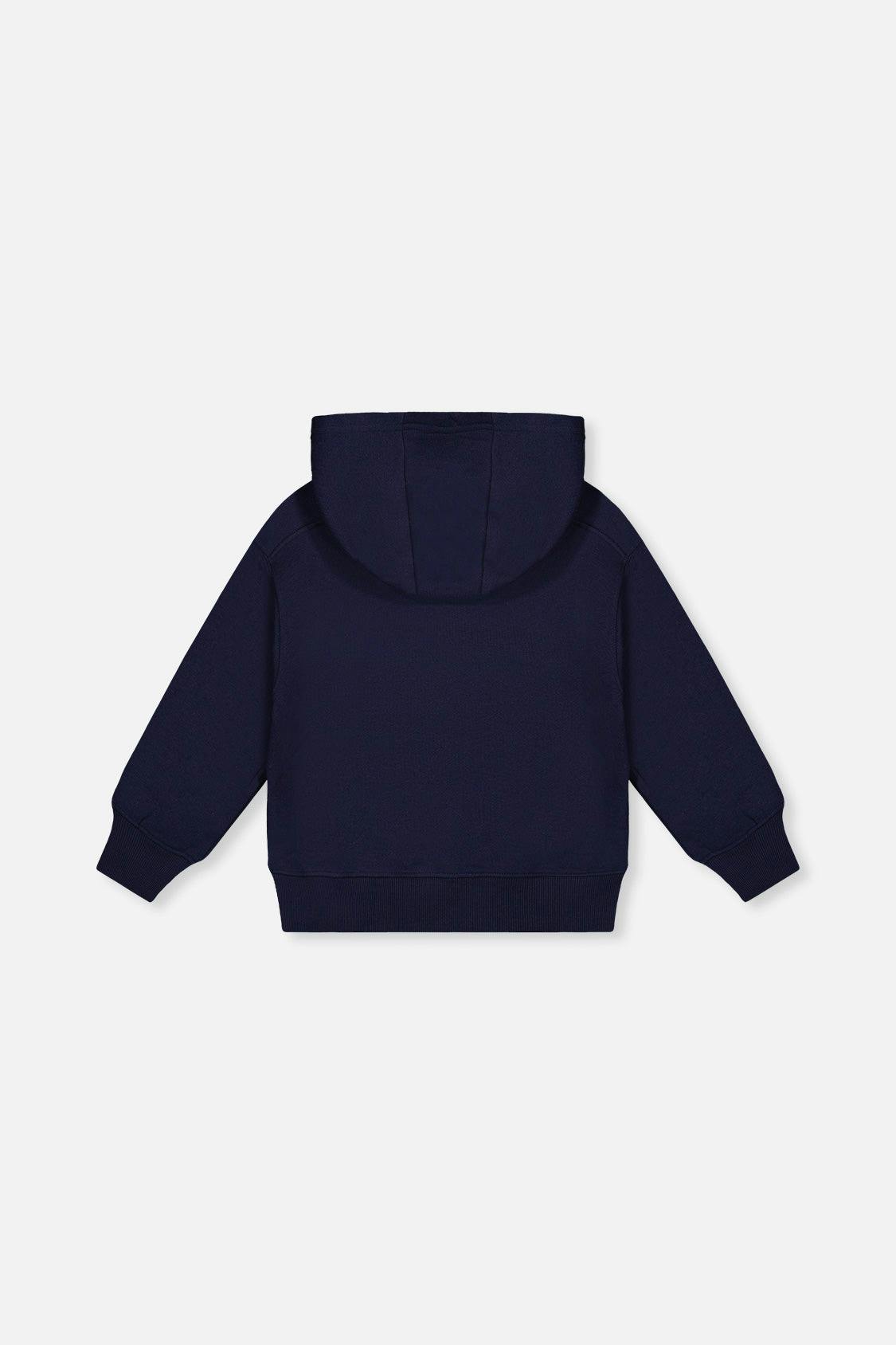 Fleece Hooded Sweatshirt Dark Blue