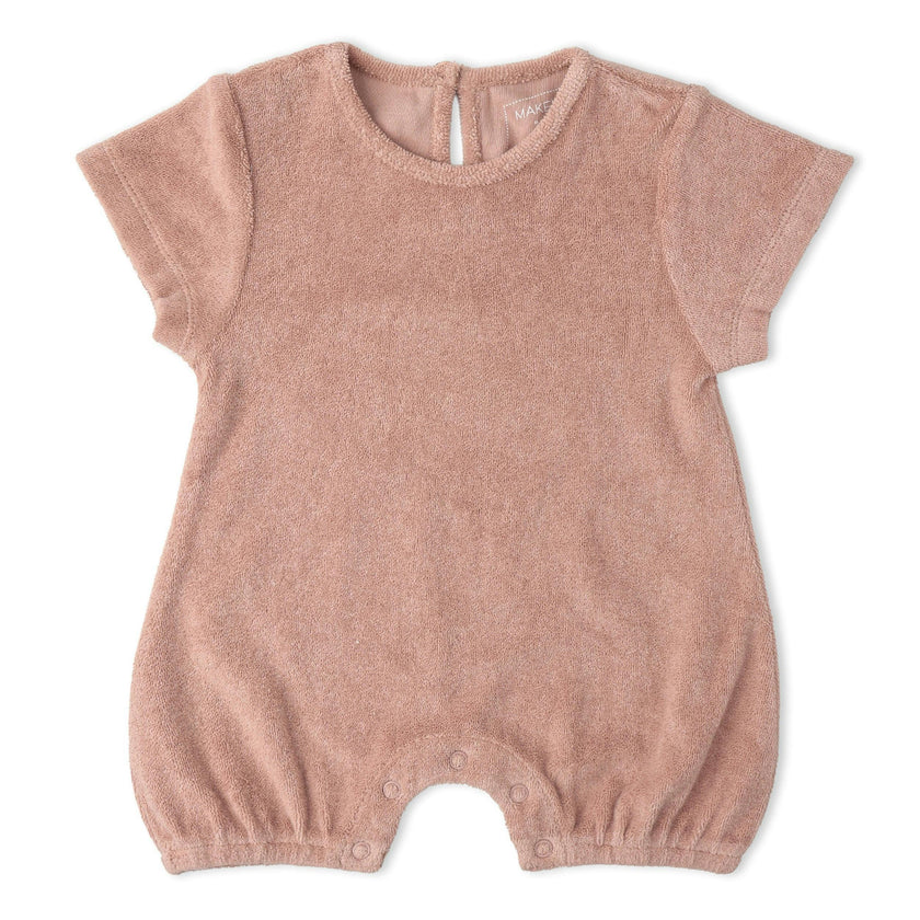 Organic Short Romper - Clay