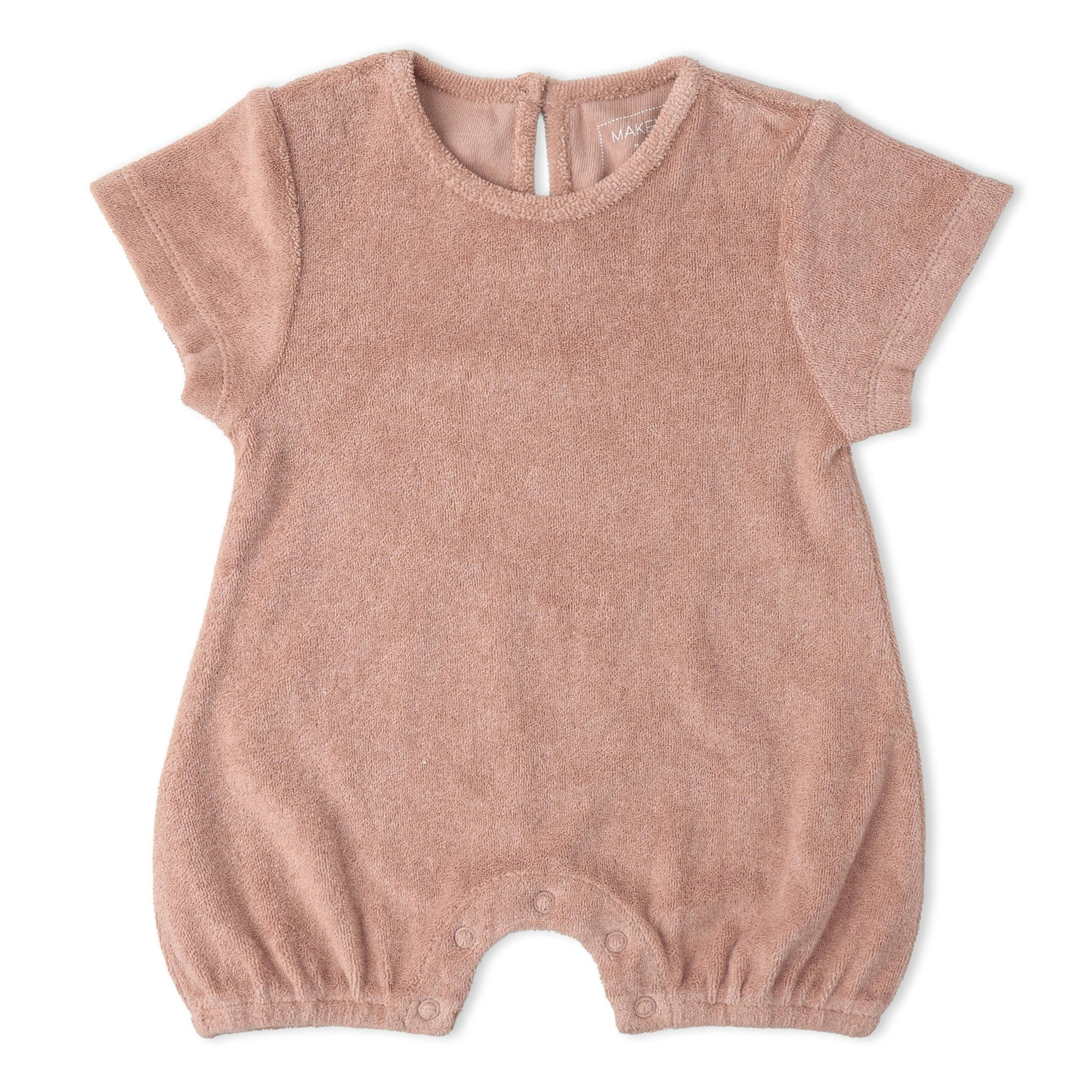 Organic Short Romper - Clay