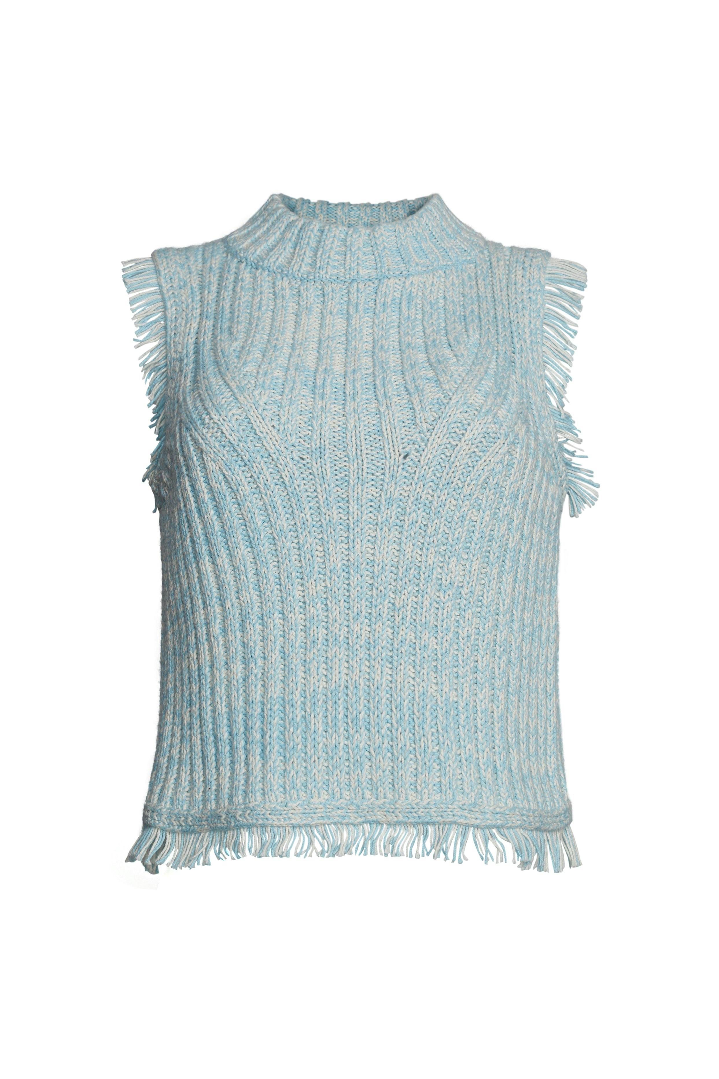 BRIA TANK | IVORY/ROBIN EGG BLUE TWEED