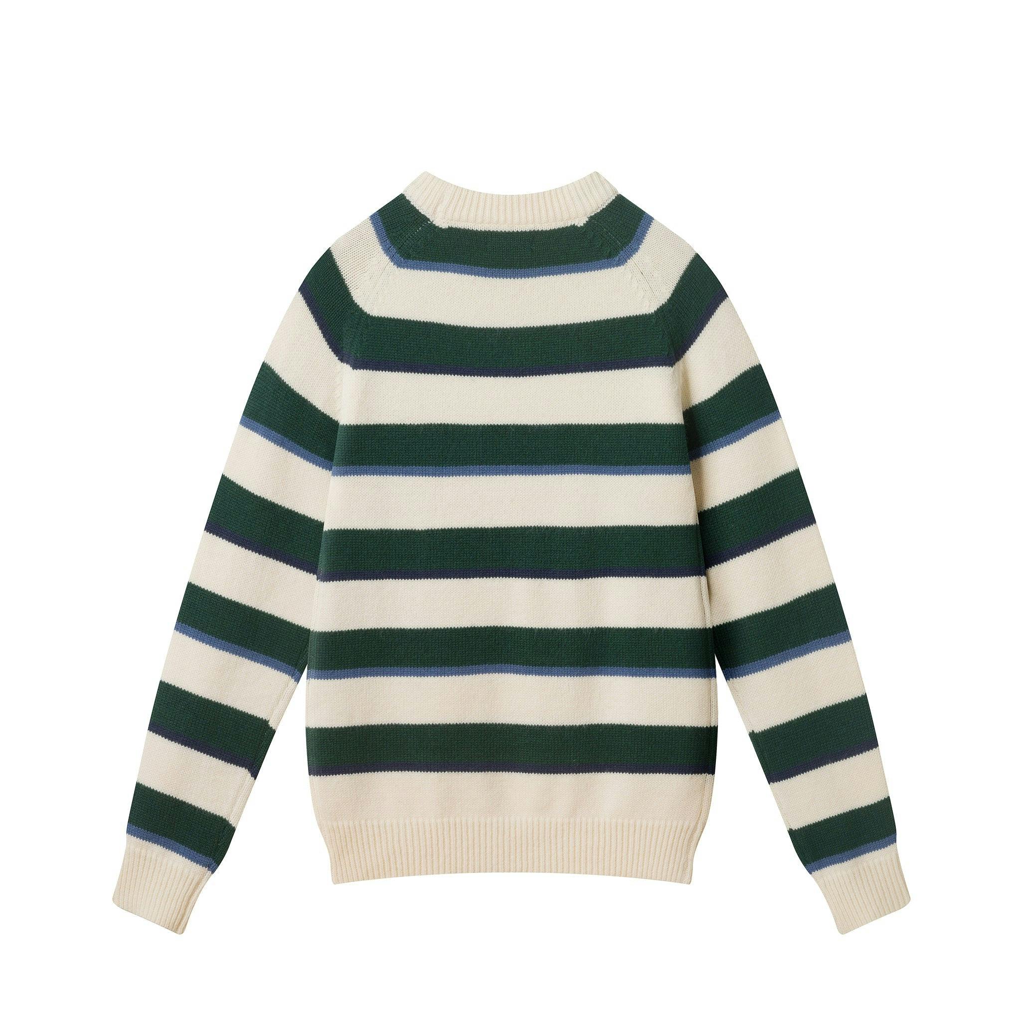 Big Kid (8-18) Boys Striped Crewneck Sweater | Green