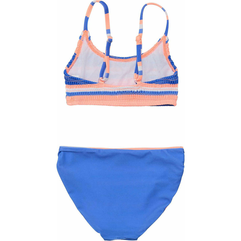 Reversible Sustainable Spaghetti Strap Smocked Top Bikini