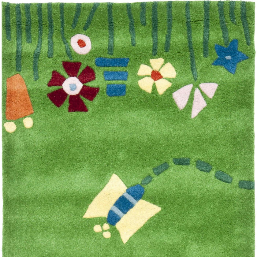 Kids Meadow Rug, Green