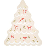 Christmas Tree With Bows Plates