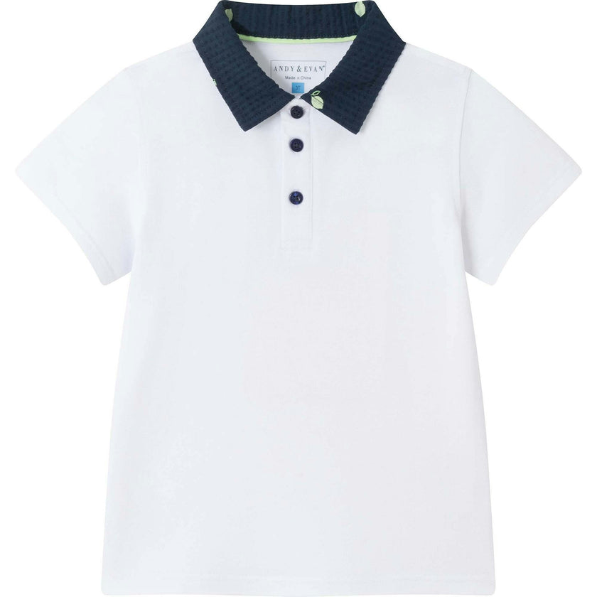 Kids Polo & Seersucker Limes Short Set