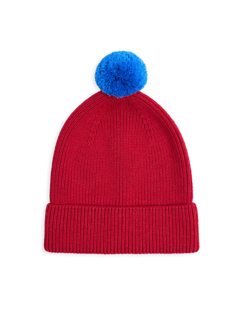children's merino beanie - cherry pop