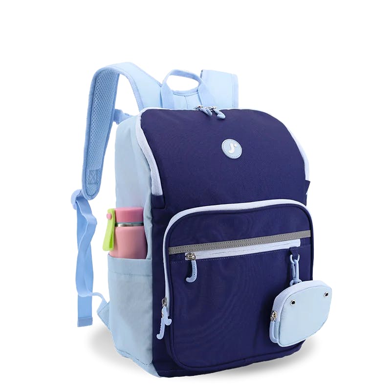 Junior Backpack with Lunch Box and 14oz Water Bottle For School in Navy