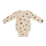 Organic Kimono Onesie & Pants Set - Mushroom