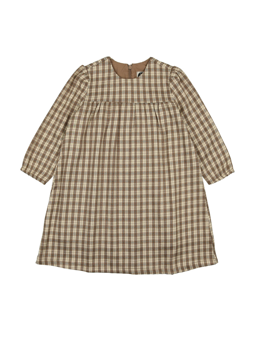 Autumn Plaid Long Sleeve Relaxed Fit Dress