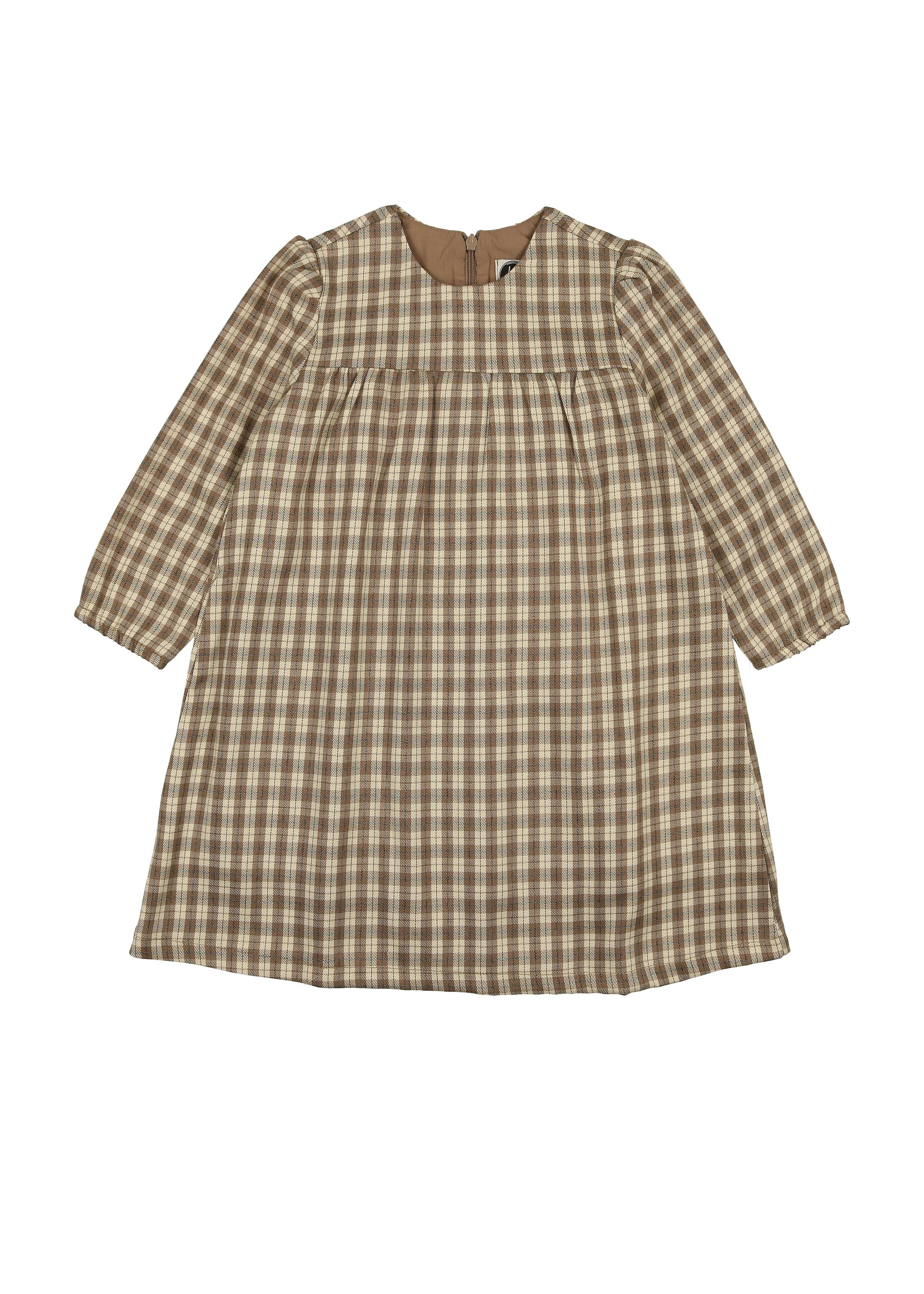 Autumn Plaid Long Sleeve Relaxed Fit Dress