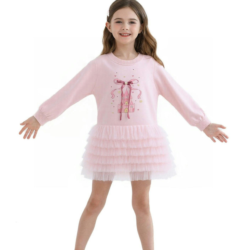 Pink Ruffle Ribbon Dress