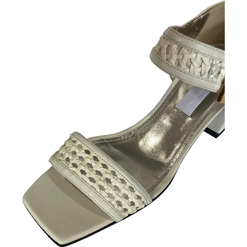 Women's Woven Maryjane Sandal, White