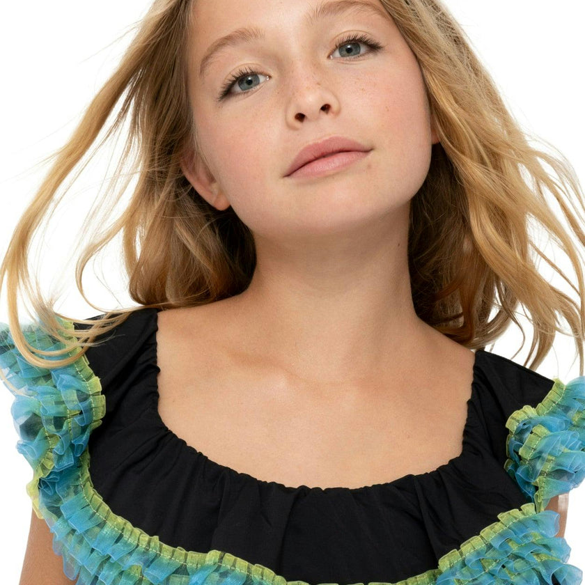 Anemone Fringe Off-Shoulder Swimsuit