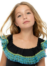 Anemone Fringe Off-Shoulder Swimsuit