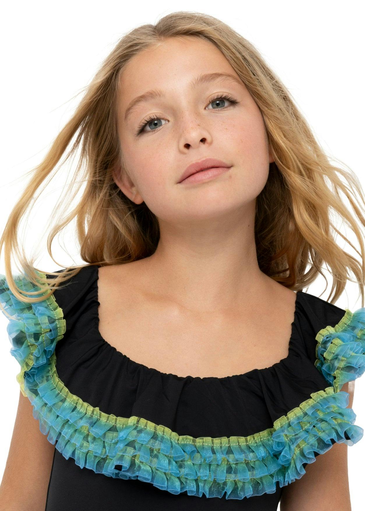 Anemone Fringe Off-Shoulder Swimsuit