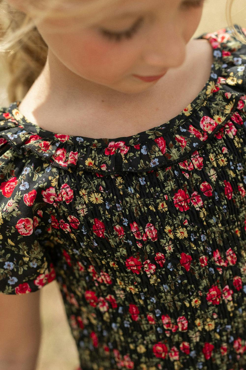 Mini Annalise Top in Obsidian Vintage Poppies