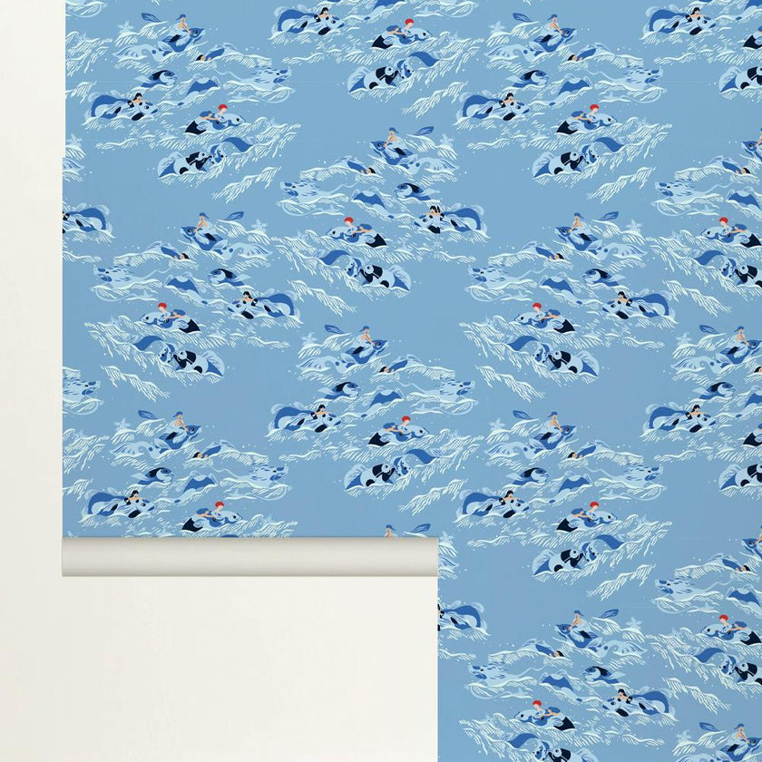 Papier peint Uokawa coloris Bleu