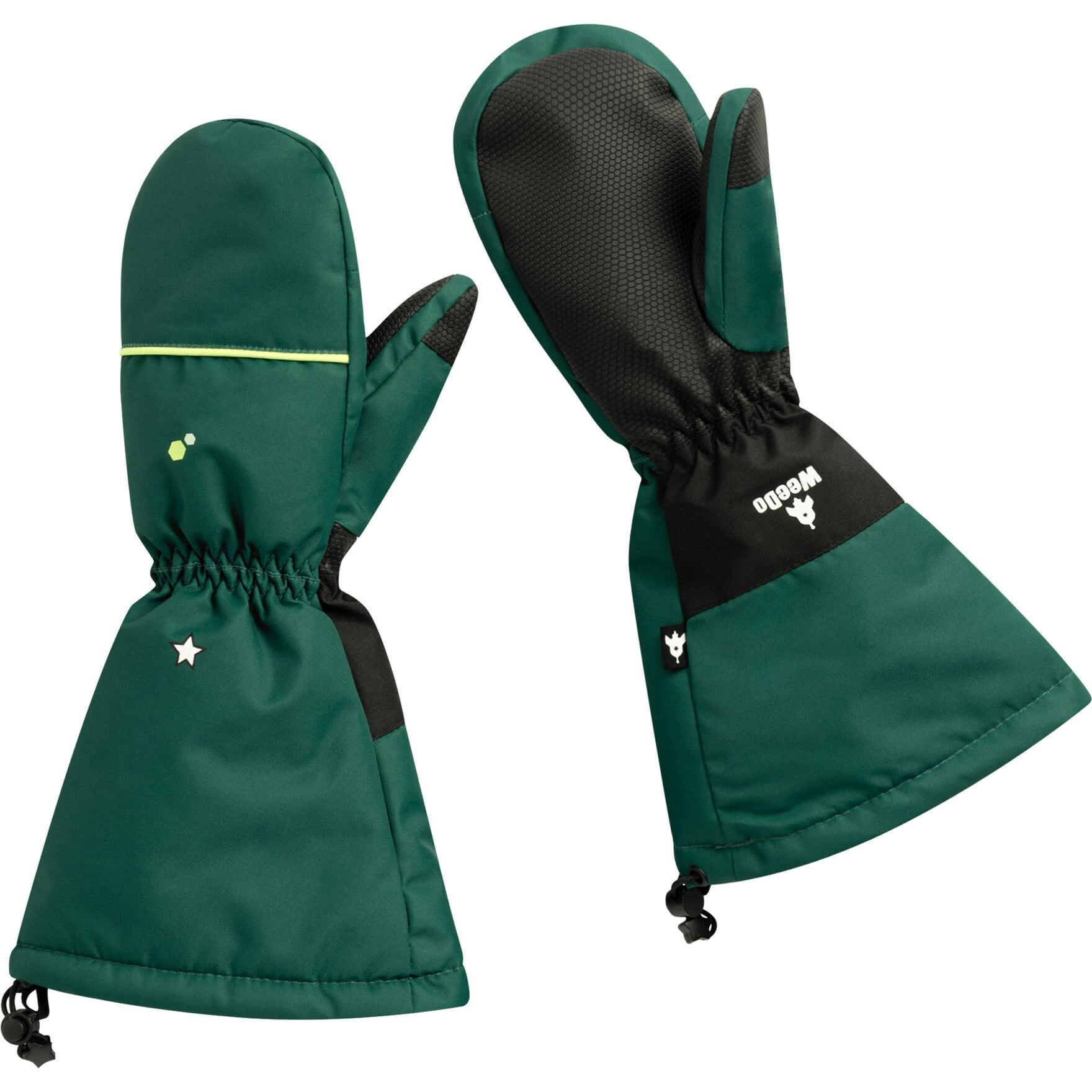 Mondo Monster Elastic Long Cuff Mittens, Green