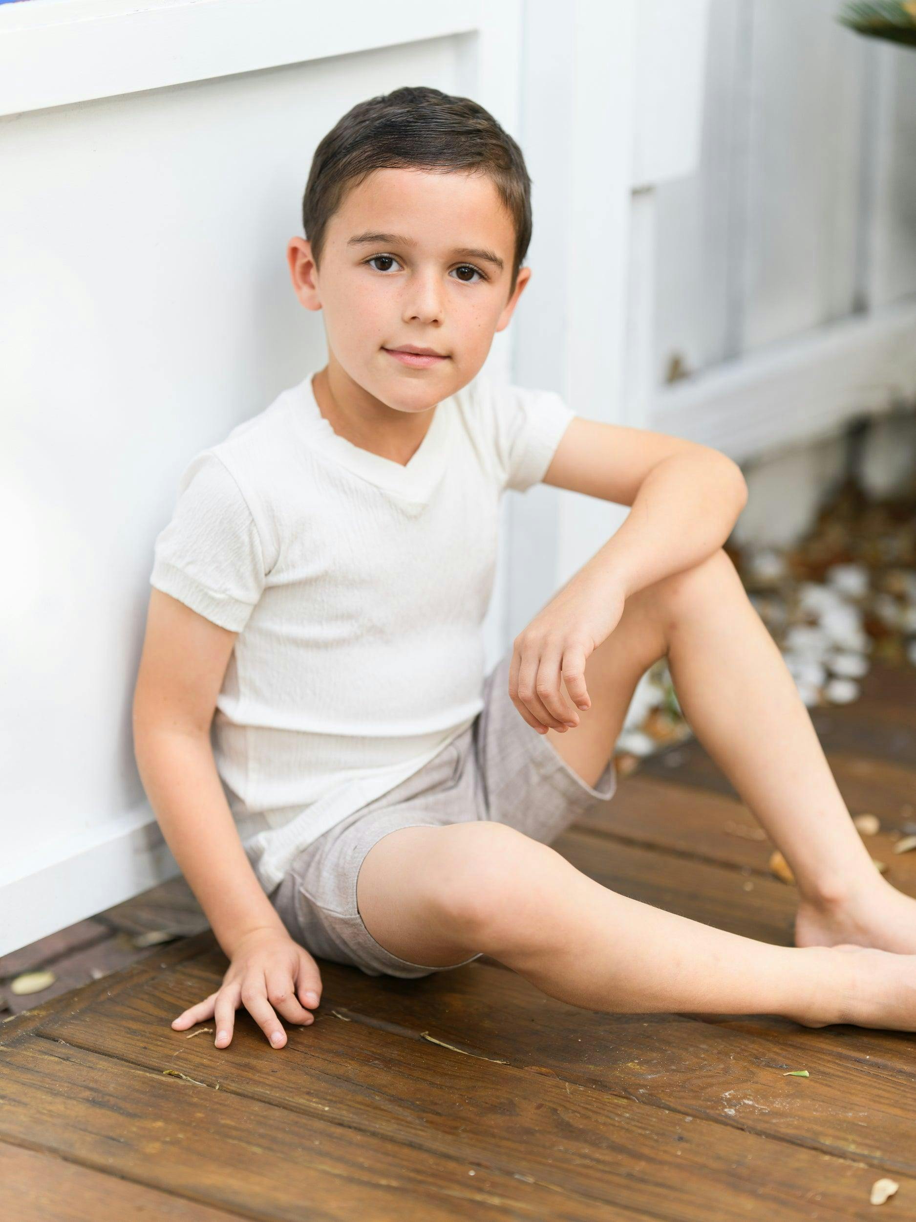 Cotton Gauze V-Neck Shirt
