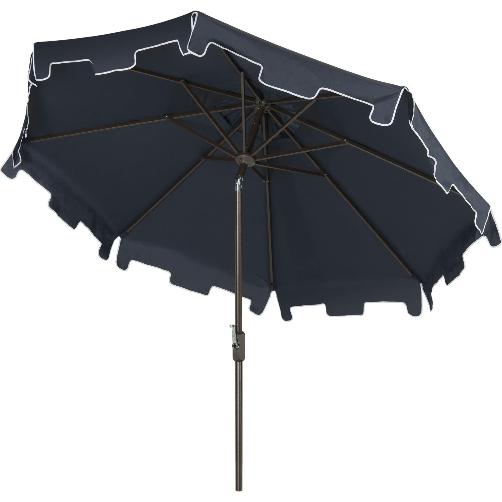 UV-Resistant Zimmerman 9' Crank Push-Button Tilt Umbrella