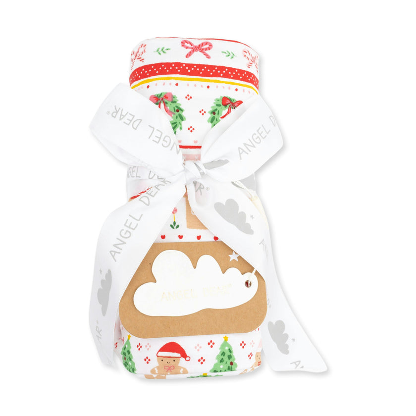 Gingerbread Fair Isle Pink - Swaddle Blanket