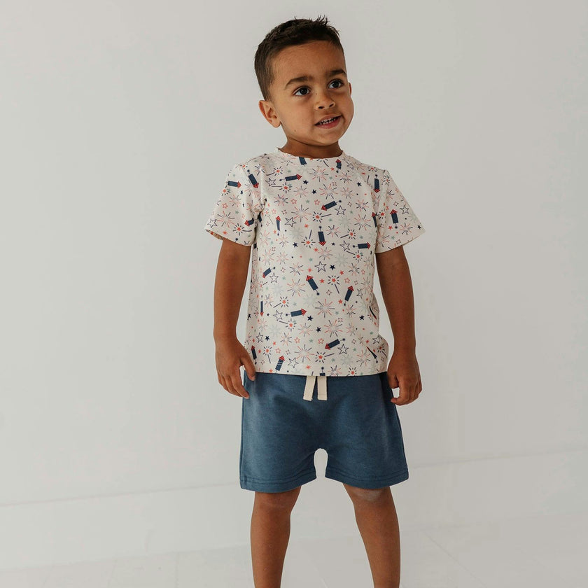 Boys Harem Shorts in Fireworks