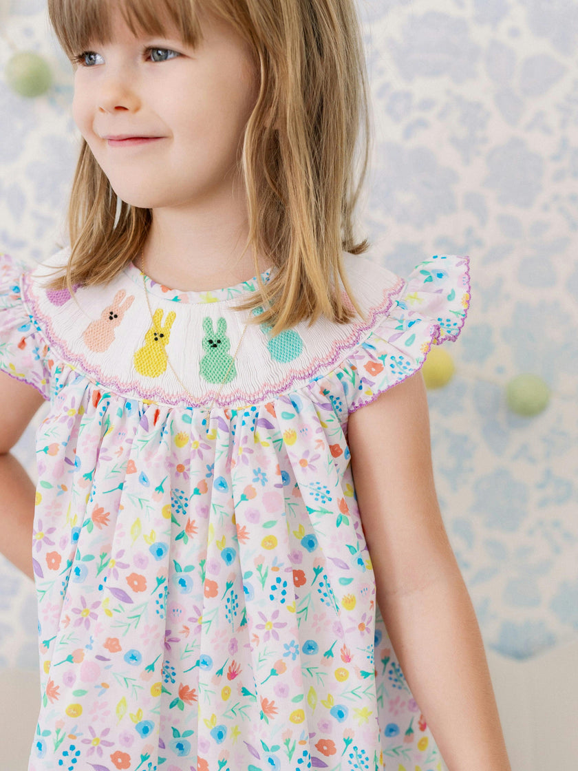 Serenity Bunny Smocked Dress