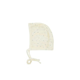 Velour Dot Pattern Wrap Bonnet, Boys
