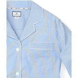 Women's Twill Pajama Set in French Blue Heritage Stripe