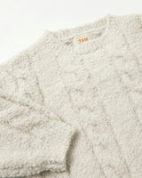 Boxy Cable Sweater • Fuzzy