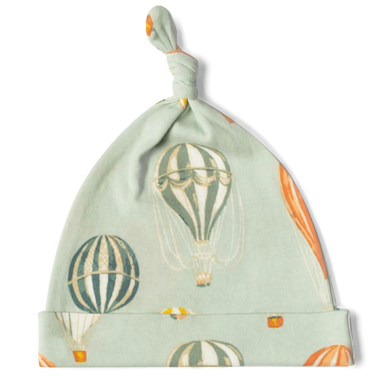 Vintage Balloons Organic Cotton Knotted Beanie Hat