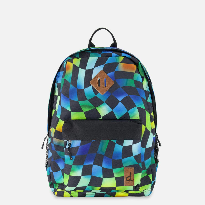 Little Boy Checkered Practical Spacious Durable Backpack
