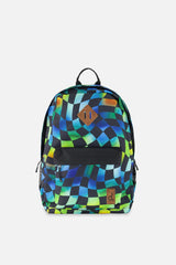 Little Boy Checkered Practical Spacious Durable Backpack