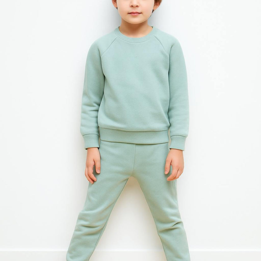 Sherpa Raglan Sweatshirt and Jogger Set