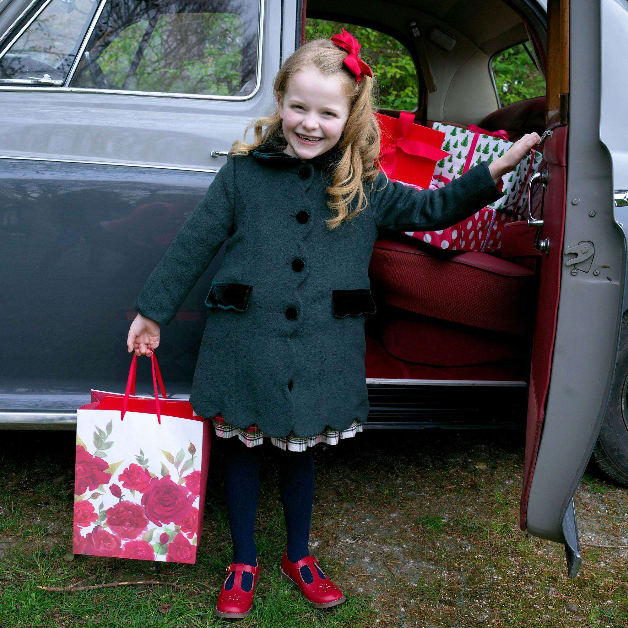 Green Scalloped Dress Coat