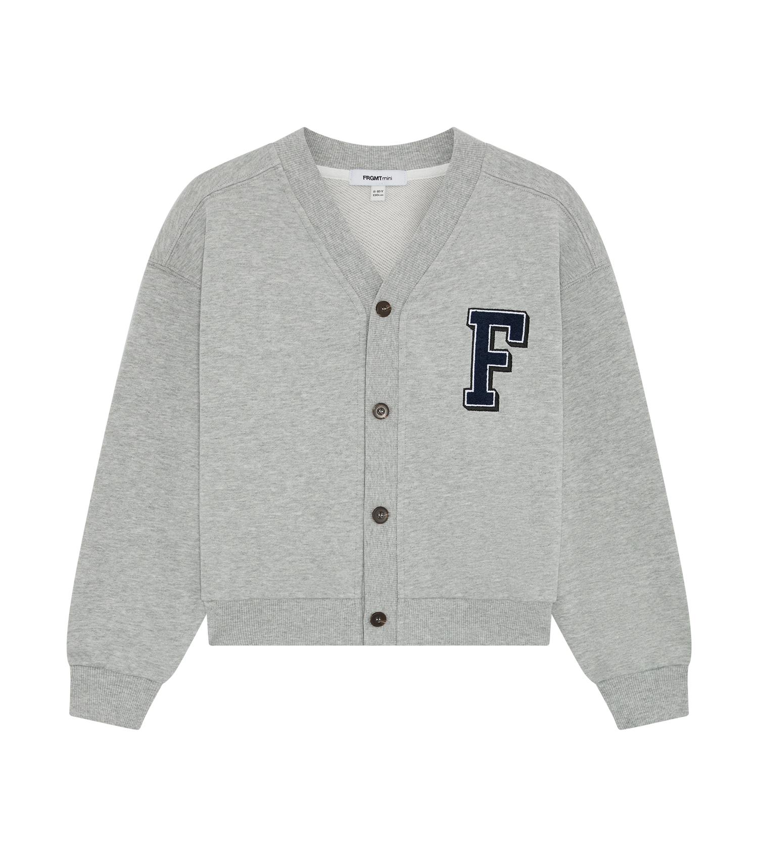 Varsity Sweat Cardigan, Grey